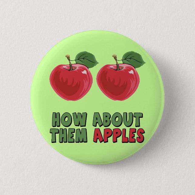 Lustige Apfel-T - Shirts und Geschenke für sie Button (Vorderseite)