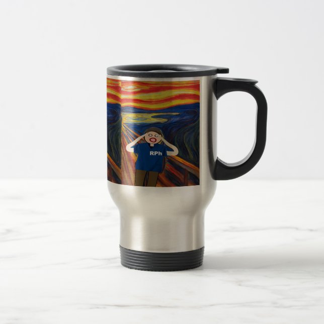 Lustige Apotheker-Tasse "der Schrei" Van Gogh Reisebecher (Rechts)