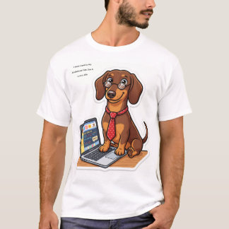 Lustige Arbeit Hart Dachshund Individuelle Tasse T-Shirt