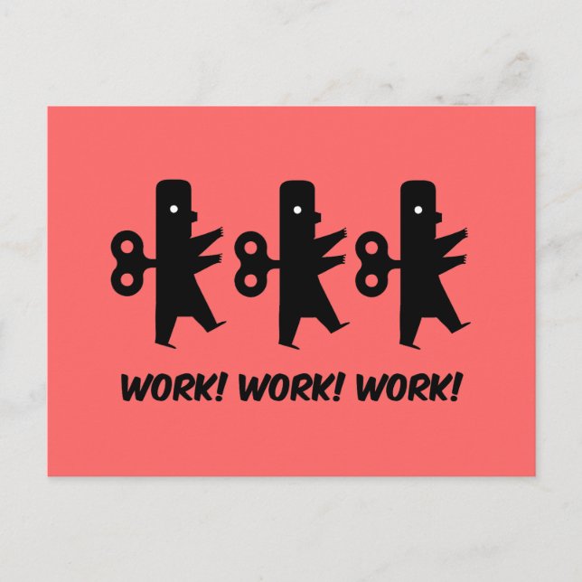 Lustige Arbeit Postkarte (Vorderseite)