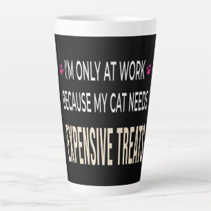 Lustige Arbeit, weil meine Katze teure Leckerlis b Milchtasse