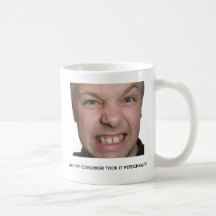 Lustige Arbeitsplatz-Kaffeetasse mit Meme für Koll Kaffeetasse