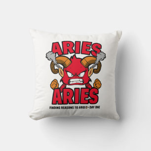 Lustige Aries-Sternzeichen sarkastische Streitsuch Kissen