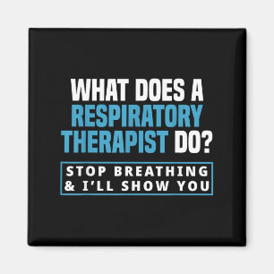 Lustige Atemtherapie Atemtherapeut RT Magnet