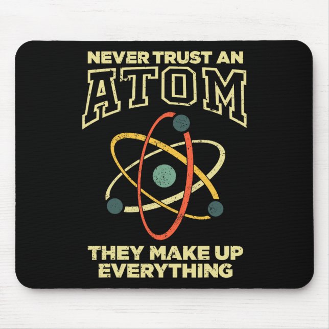 Lustige Atom-Kunst Männer Frauen Stem Molekül Chem Mousepad (Vorne)