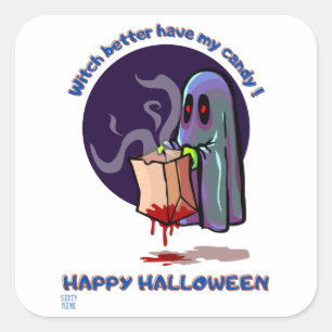 lustige Aufkleber "HAPPY HALLOWEEN 2"