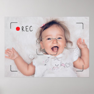 Lustige Aufnahme Roter Punkt Benutzerdefiniertes F Poster