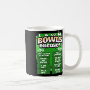 Lustige Ausreden für Rasen Bowling für Männer und  Kaffeetasse