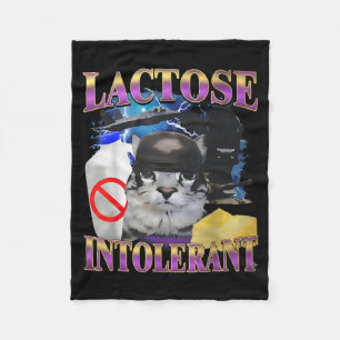 Lustige Aussage Laktoseintolerante Verrückte Katze Fleecedecke