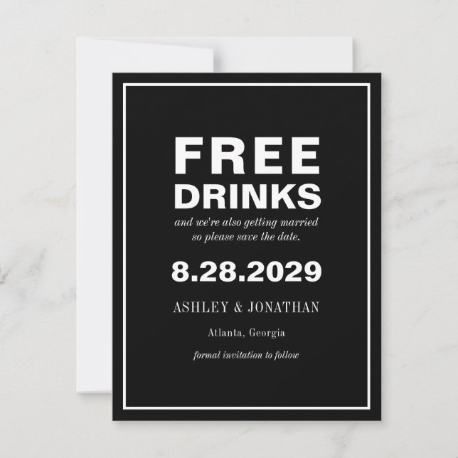 Lustige außergewöhnliche Hochzeit - Save-the-Date- Save The Date (Vorderseite)