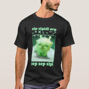 Lustige Außerirdische Katze Dank Meme Cringe Katze T-Shirt