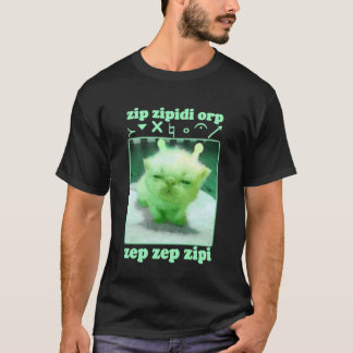 Lustige Außerirdische Katze Dank Meme Cringe Katze T-Shirt