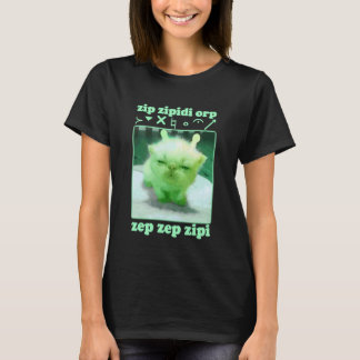 Lustige Außerirdische Katze Dank Meme Cringe Katze T-Shirt