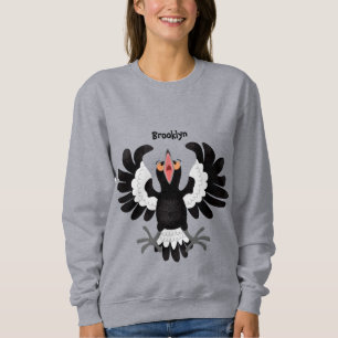 Lustige australische Elster-Cartoon-Illustration  Sweatshirt