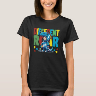 Lustige Autismus-Bewusstseins-Dinosaurier Prähisto T-Shirt