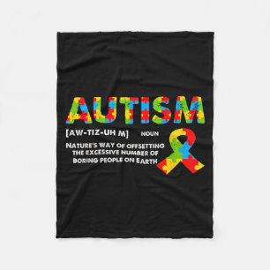 Lustige Autismus-Definition - Autismus-Bewusstsein Fleecedecke