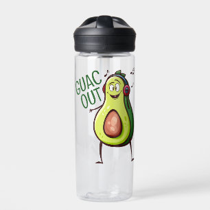 Lustige Avocado-Musik-Kopfhörer Trinkflasche