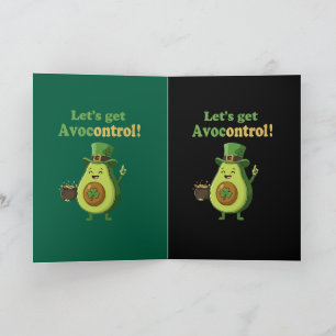 Lustige "Avocontrol" St. Patrick's Day Avocado Karte