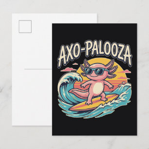 Lustige Axo-Palooza 90er Alternative Konzert Parod Postkarte
