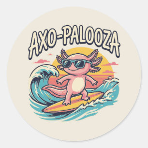 Lustige Axo-Palooza 90er Alternative Konzert Parod Runder Aufkleber