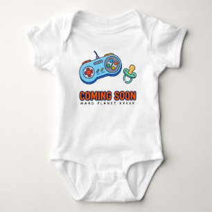 Lustige Babynamchricht Gamer / Spieler kommt bal Baby Strampler