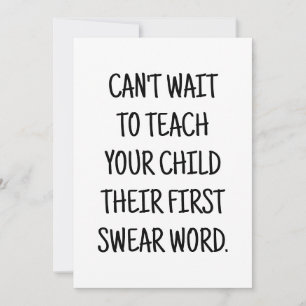 Lustige Babyparty-Glückwunschkarte für die neue Mu Einladung