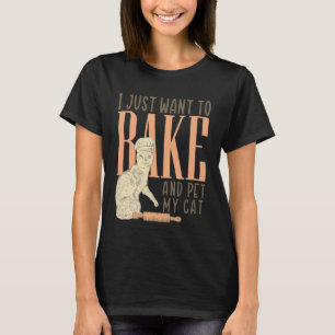Lustige Backkatze Kuchen Brot Bäcker Konditor Brea T-Shirt