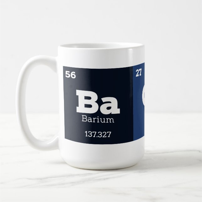 Lustige Bacon Periodensystem-Elemente Kaffeetasse (Links)