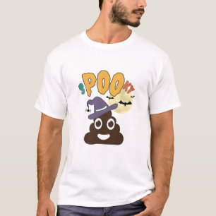 Lustige Badezimmer Humor Halloween Gruseliger Poo  T-Shirt