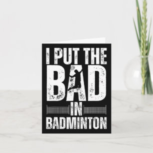 Lustige Badminton-Kunst für Männer Frauen Federbal Karte