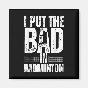 Lustige Badminton-Kunst für Männer Frauen Federbal Magnet