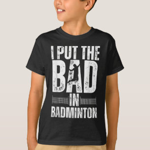 Lustige Badminton-Kunst für Männer Frauen Federbal T-Shirt