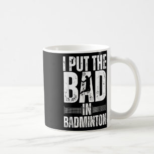 Lustige Badminton-Kunst für Männer Frauen Shuttle Kaffeetasse