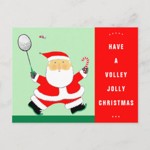 Lustige Badminton-Weihnachtskarten Feiertagspostkarte