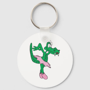 lustige Ballerina-Alligator Schlüsselanhänger