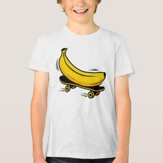 Lustige Banane auf Skateboard-Grafik Tri-Blend Shirt