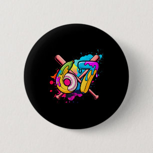 Lustige Banane Baseball 67 Eis Drip Meme  Button
