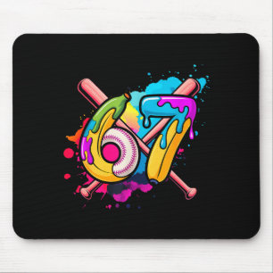 Lustige Banane Baseball 67 Eis Drip Meme  Mousepad