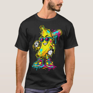 Lustige Banane Baseball-Drip-Eiscreme Jugend Junge T-Shirt