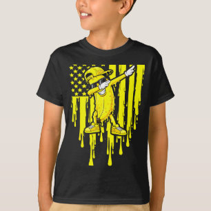 Lustige Banane Dab Flagge Tropf Kinder Jugend Jung T-Shirt