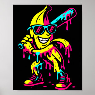 Lustige Banane Eis Drip Kinder Jugend Jungen Mädch Poster