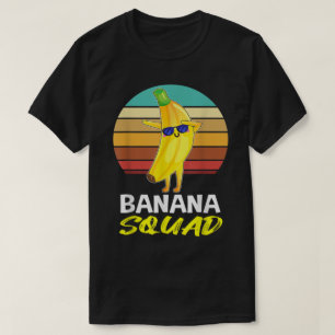Lustige Banane-Truppe Retro-Design T-Shirt