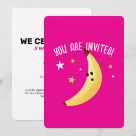Lustige Banane Wortspiel-Party-Accessoires - editi Einladung