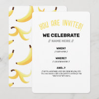 Lustige Banane Wortspiel Party Muster farbenfroh -