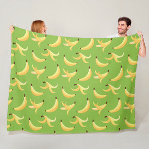 Lustige Banane Wortspiel Party Muster farbenfroh - Fleecedecke