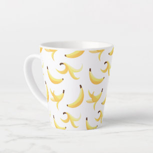 Lustige Banane Wortspiel Party Muster farbenfroh - Milchtasse