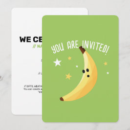 Lustige Banane Wortspiel Party Muster Favoriten - Einladung