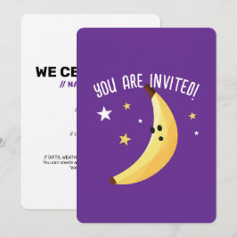 Lustige Banane Wortspiel Party Muster Favoriten - Einladung