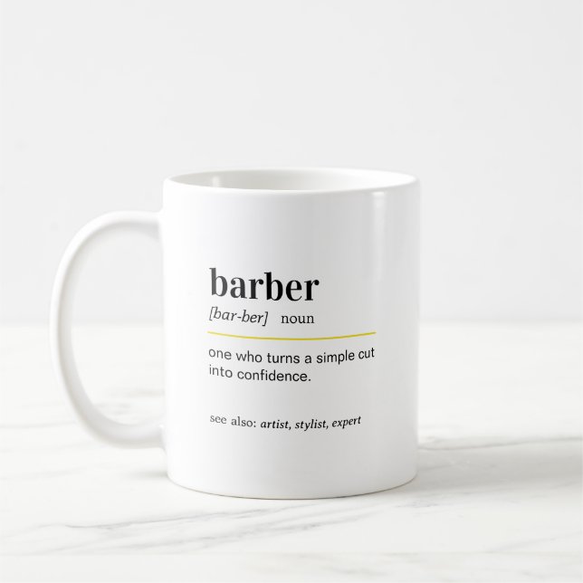 Lustige Barbier-Definitionsgeschenk Kaffeetasse (Links)