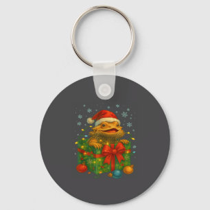 Lustige Bartagamen Weihnachtsmann Weihnachtsbaum L Schlüsselanhänger